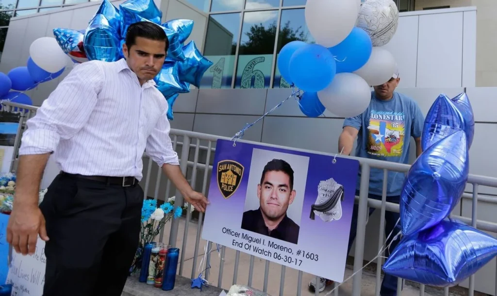 Officer Miguel Moreno's death caused much grief in the San Antonio community